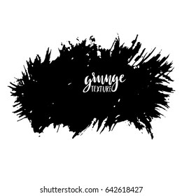 Ink vector brush strokes. Vector illustration. Grunge hand drawn watercolor texture. Space for text.