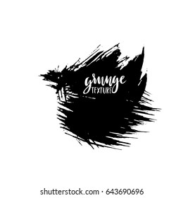 Ink vector brush strokes. Vector illustration. Grunge hand drawn watercolor texture. Space for text.