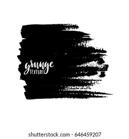 Ink vector brush strokes. Vector illustration. Grunge hand drawn watercolor texture. Space for text.