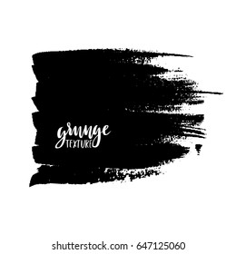 Ink vector brush strokes. Vector illustration. Grunge hand drawn watercolor texture. Space for text.