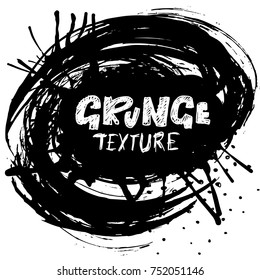 Ink vector brush strokes. Vector illustration. Grunge hand drawn watercolor texture. Space for text.