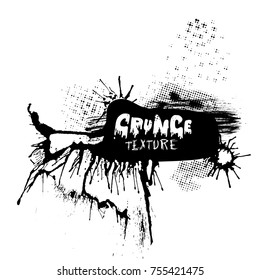 Ink vector brush strokes. Vector illustration. Grunge hand drawn watercolor texture. Space for text.