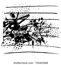 Ink vector brush strokes. Vector illustration. Grunge hand drawn watercolor texture. Space for text.