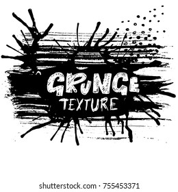 Ink vector brush strokes. Vector illustration. Grunge hand drawn watercolor texture. Space for text.