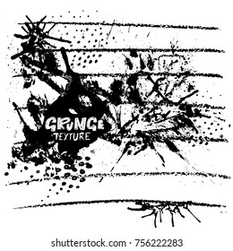 Ink vector brush strokes. Vector illustration. Grunge hand drawn watercolor texture. Space for text.
