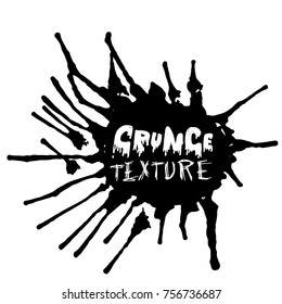 Ink vector brush strokes. Vector illustration. Grunge hand drawn watercolor texture. Space for text.