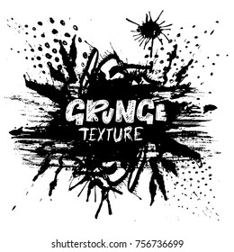Ink vector brush strokes. Vector illustration. Grunge hand drawn watercolor texture. Space for text.