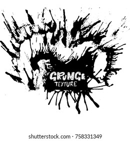 Ink vector brush strokes. Vector illustration. Grunge hand drawn watercolor texture. Space for text.
