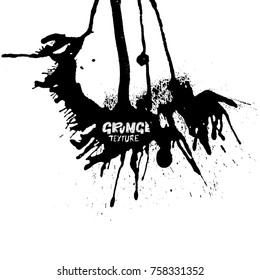 Ink vector brush strokes. Vector illustration. Grunge hand drawn watercolor texture. Space for text.