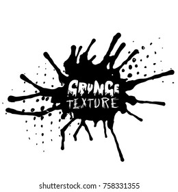 Ink vector brush strokes. Vector illustration. Grunge hand drawn watercolor texture. Space for text.