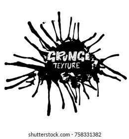 Ink vector brush strokes. Vector illustration. Grunge hand drawn watercolor texture. Space for text.