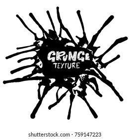 Ink vector brush strokes. Vector illustration. Grunge hand drawn watercolor texture. Space for text.