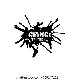 Ink vector brush strokes. Vector illustration. Grunge hand drawn watercolor texture. Space for text.