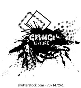 Ink vector brush strokes. Vector illustration. Grunge hand drawn heart watercolor texture. Space for text.