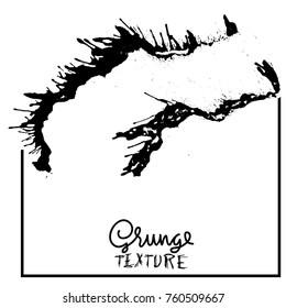 Ink vector brush strokes. Vector illustration. Grunge hand drawn watercolor texture. Space for text.