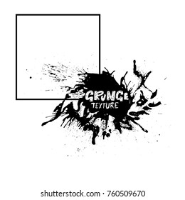Ink vector brush strokes. Vector illustration. Grunge hand drawn watercolor texture. Space for text.