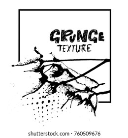 Ink vector brush strokes. Vector illustration. Grunge hand drawn watercolor texture. Space for text.