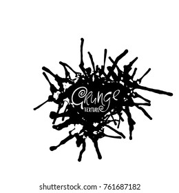 Ink vector brush strokes. Vector illustration. Grunge hand drawn watercolor texture. Space for text.
