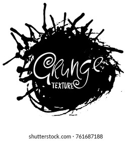 Ink vector brush strokes. Vector illustration. Grunge hand drawn watercolor texture. Space for text.