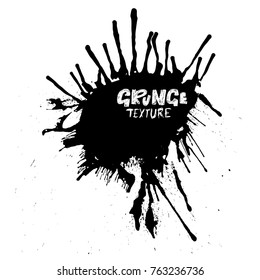 Ink vector brush strokes. Vector illustration. Grunge hand drawn watercolor texture. Space for text.
