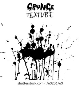 Ink vector brush strokes. Vector illustration. Grunge hand drawn watercolor texture. Space for text.