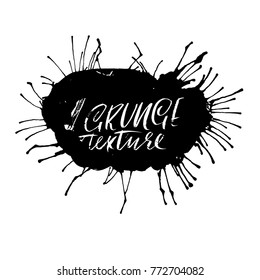 Ink vector brush strokes. Vector illustration. Grunge hand drawn watercolor texture. Space for text.