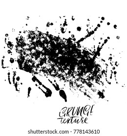 Ink vector brush strokes. Vector illustration. Grunge hand drawn watercolor texture. Space for text.