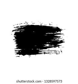 Ink vector dry brush banner. Vector illustration. Grunge hand drawn watercolor texture. Space for text.