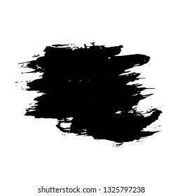 Ink vector dry brush frame. Vector illustration. Grunge hand drawn watercolor texture. Space for text.