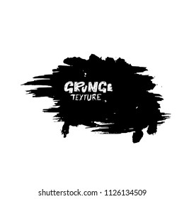 Ink vector dry brush stamp. Vector illustration. Grunge hand drawn watercolor texture. Space for text.
