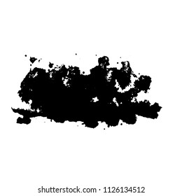 Ink vector dry brush stamp. Vector illustration. Grunge hand drawn watercolor texture. Space for text.