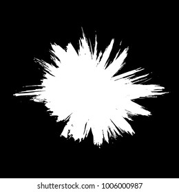 Ink vector dry brush stroke. Vector illustration. Grunge hand drawn watercolor texture. Space for text.
