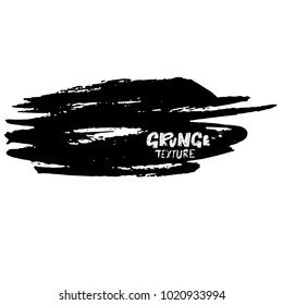 Ink vector dry brush stroke. Vector illustration. Grunge hand drawn watercolor texture. Space for text.