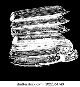 Ink vector dry brush stroke. Vector illustration. Grunge hand drawn watercolor texture. Space for text.