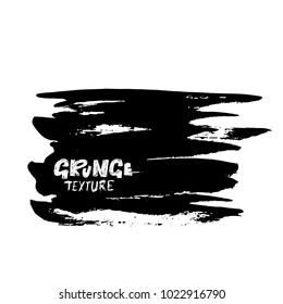 Ink vector dry brush stroke. Vector illustration. Grunge hand drawn watercolor texture. Space for text.