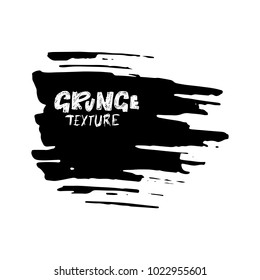 Ink vector dry brush stroke. Vector illustration. Grunge hand drawn watercolor texture. Space for text.