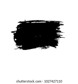 Ink vector dry brush stroke. Vector illustration. Grunge hand drawn watercolor texture. Space for text.