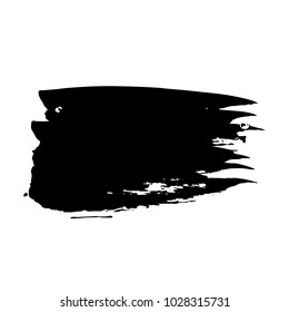 Ink vector dry brush stroke. Vector illustration. Grunge hand drawn watercolor texture. Space for text.