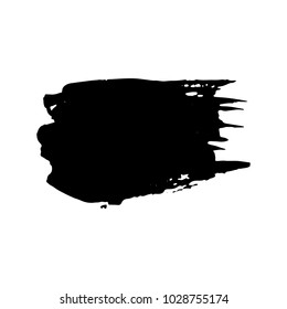 Ink vector dry brush stroke. Vector illustration. Grunge hand drawn watercolor texture. Space for text.