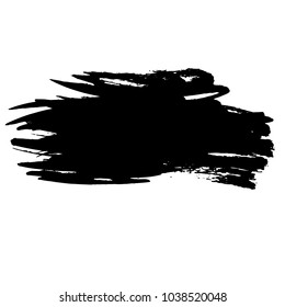 Ink vector dry brush stroke. Vector illustration. Grunge hand drawn watercolor texture. Space for text.
