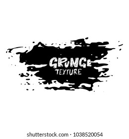 Ink vector dry brush stroke. Vector illustration. Grunge hand drawn watercolor texture. Space for text.