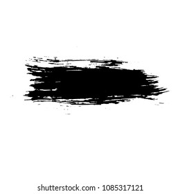 Ink vector dry brush stroke. Vector illustration. Grunge hand drawn watercolor texture. Space for text.