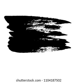 Ink vector dry brush stroke. Vector illustration. Grunge hand drawn watercolor texture. Space for text.