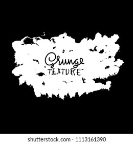 Ink vector dry brush stroke. Vector illustration. Grunge hand drawn watercolor texture. Space for text.
