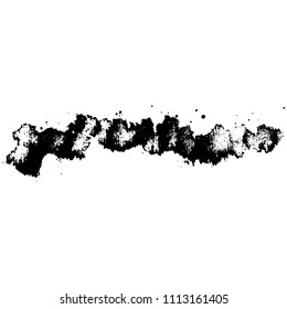 Ink vector dry brush stroke. Vector illustration. Grunge hand drawn watercolor texture.