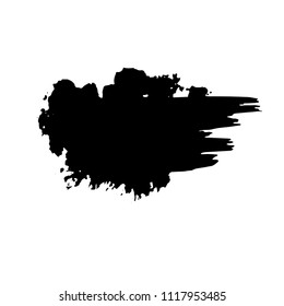 Ink vector dry brush stroke. Vector illustration. Grunge hand drawn watercolor texture. Space for text.