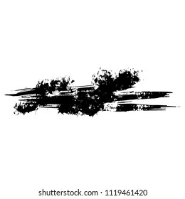 Ink vector dry brush stroke. Vector illustration. Grunge hand drawn watercolor texture. Space for text.
