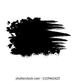 Ink vector dry brush stroke. Vector illustration. Grunge hand drawn watercolor texture. Space for text.