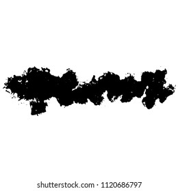 Ink vector dry brush stroke. Vector illustration. Grunge hand drawn watercolor texture. Space for text.