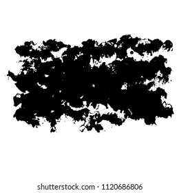 Ink vector dry brush stroke. Vector illustration. Grunge hand drawn watercolor texture. Space for text.